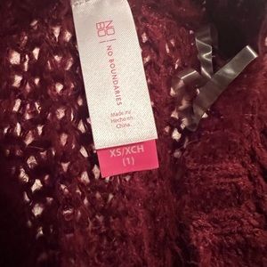 Long burgundy sweater